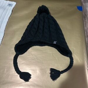 The North Face Kids Dark Knit Hat with Pom-Pom